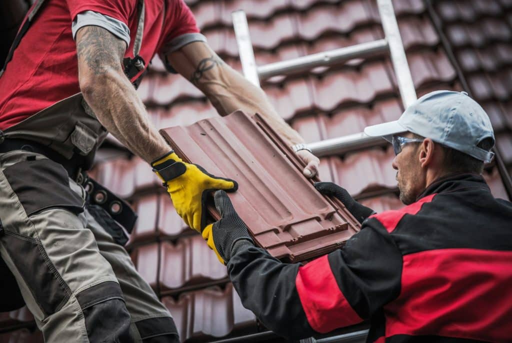 Red Roof Tiles Installation